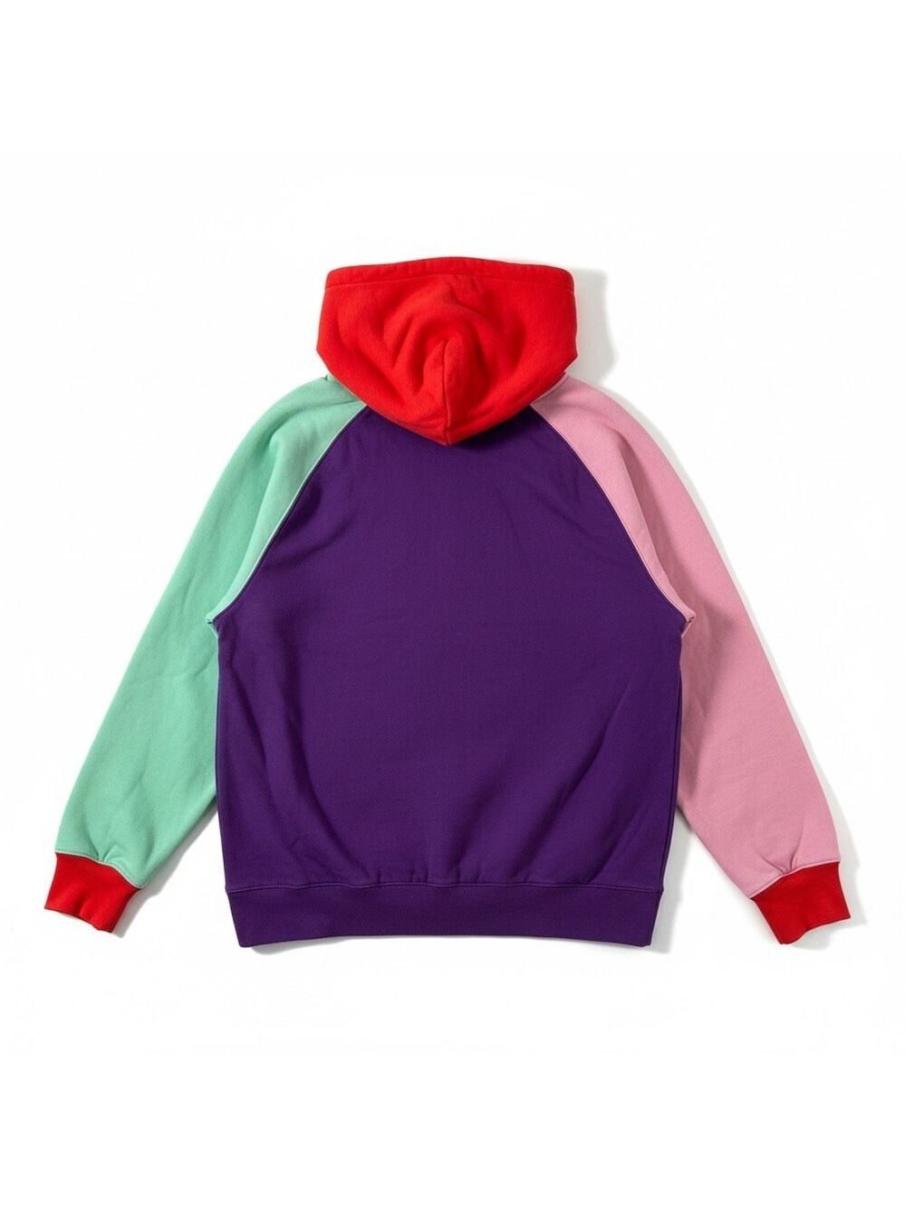 Teddy‎ Fresh Color Block Hoodie Purple, Red, Pink, Green Size Large EUC - Picture 3 of 7